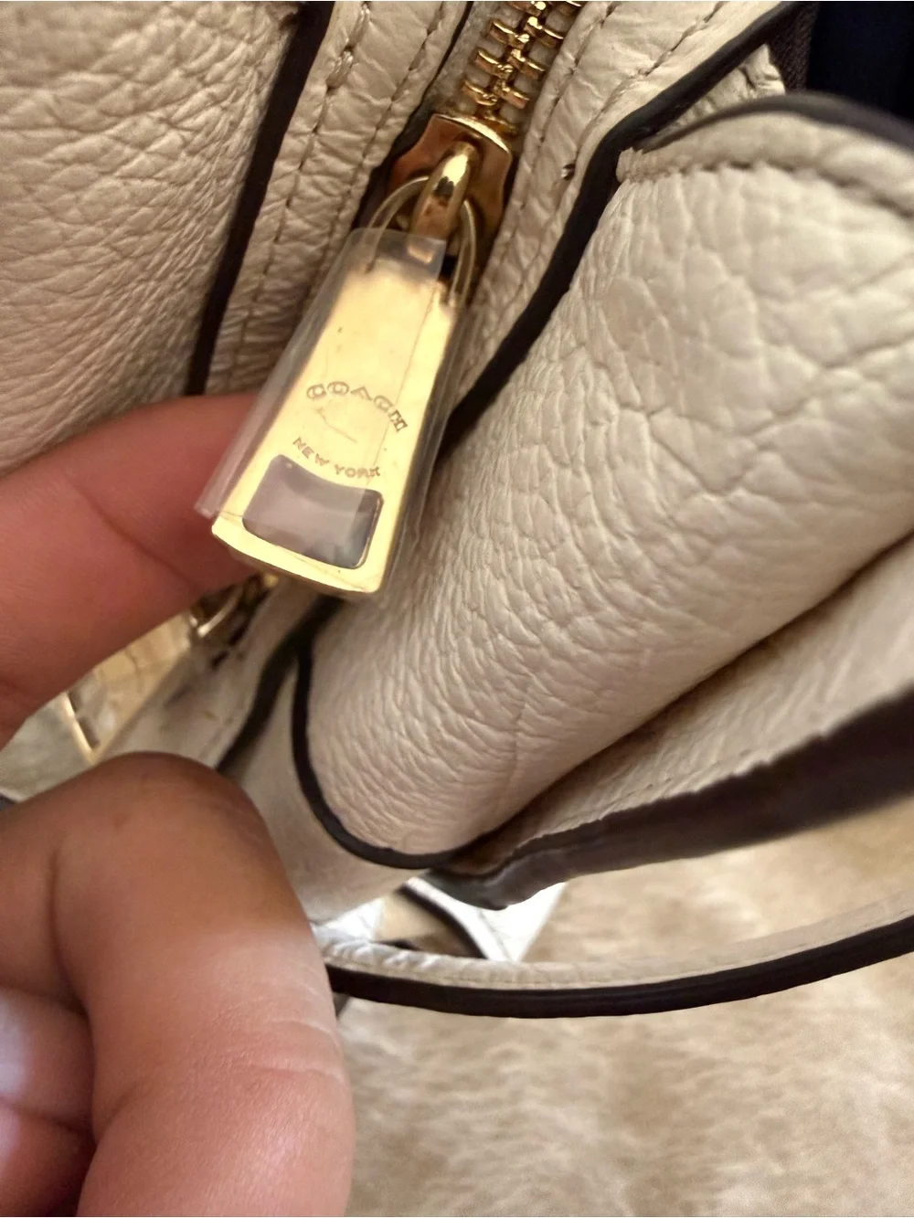 Coach structured pebbled